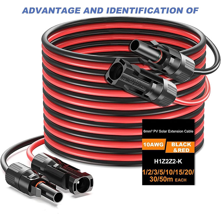බිම සවිකර ඇති PV පද්ධතිය සඳහා අඩි 50 10AWG දිගු රැහැන්